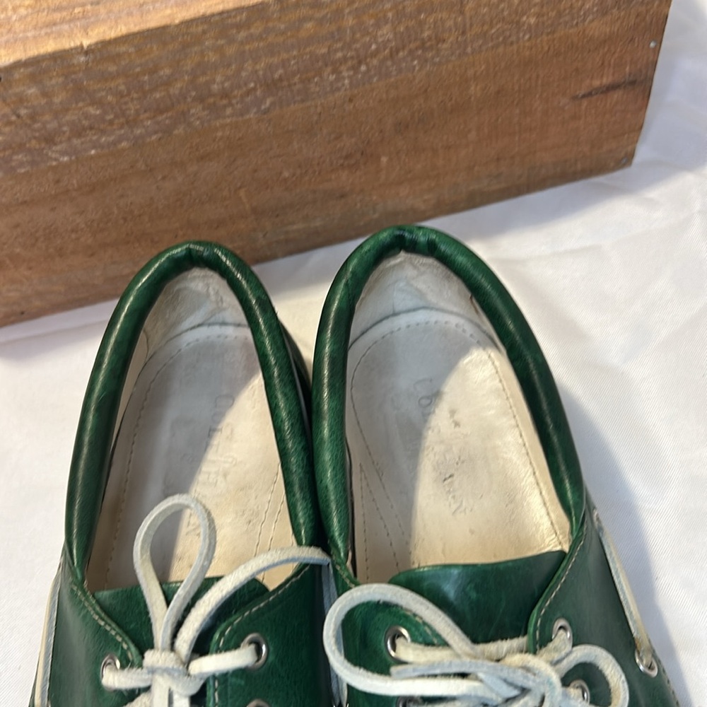 Cole Haan green leather boat shoes - Picture 2 of 8